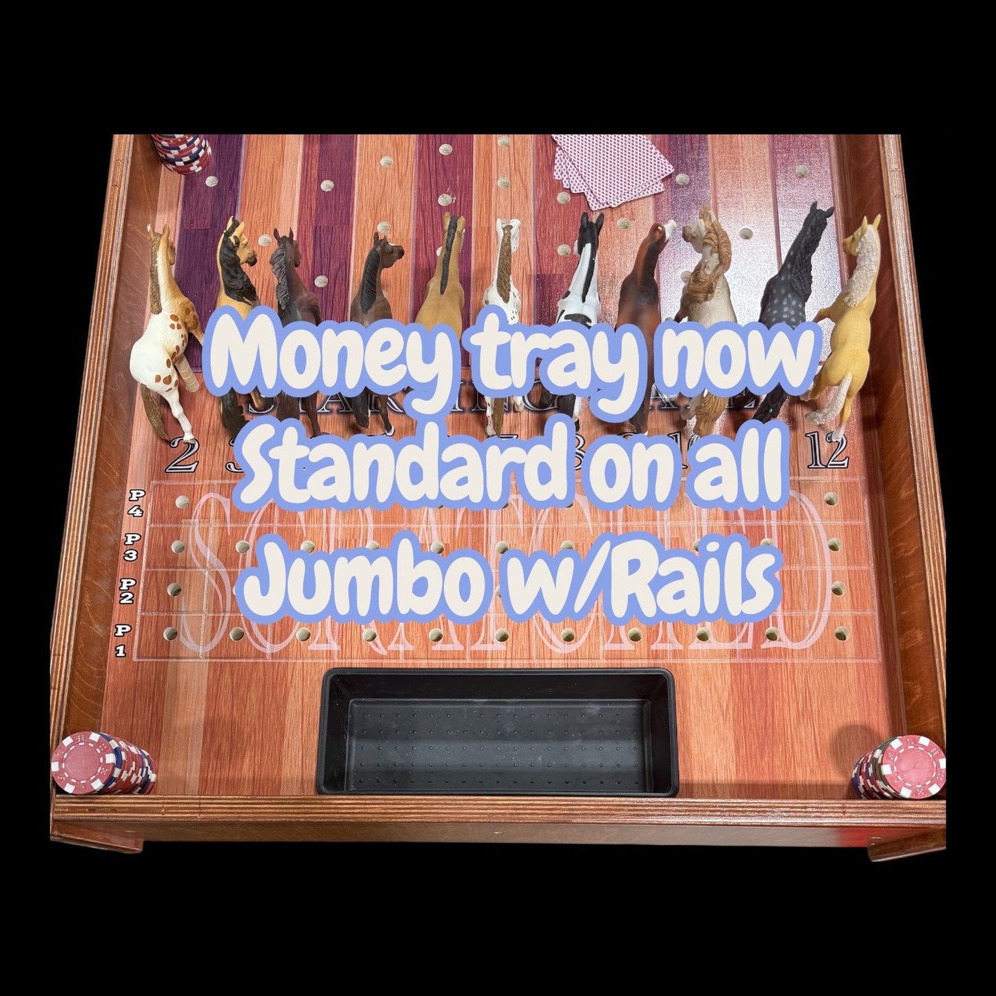 Safari Theme - Jumbo 24”x48” Horse Game with Integrated Chip Pot Large Party Games/ Camping