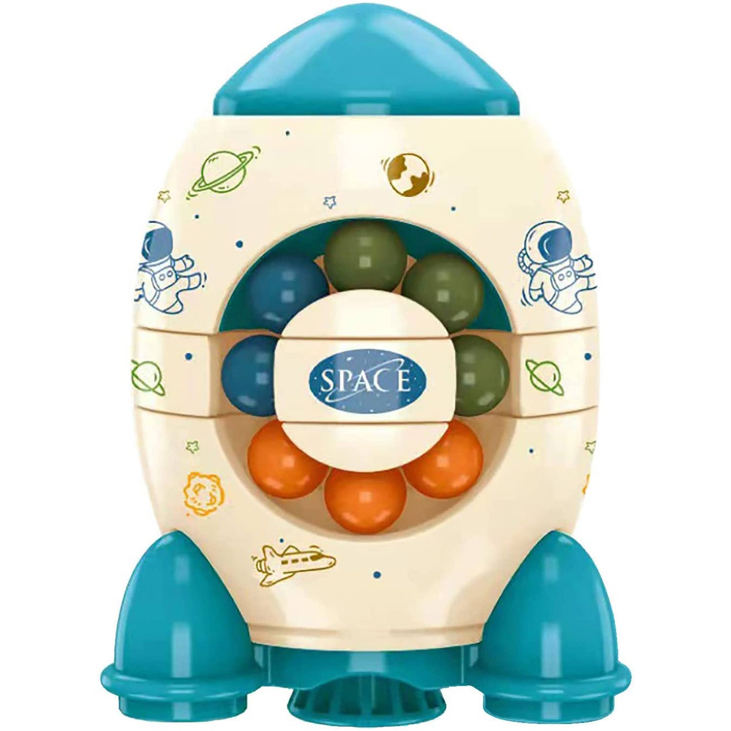 Rotating Magic Bean Rocket Shape Fidget Spinners Cube