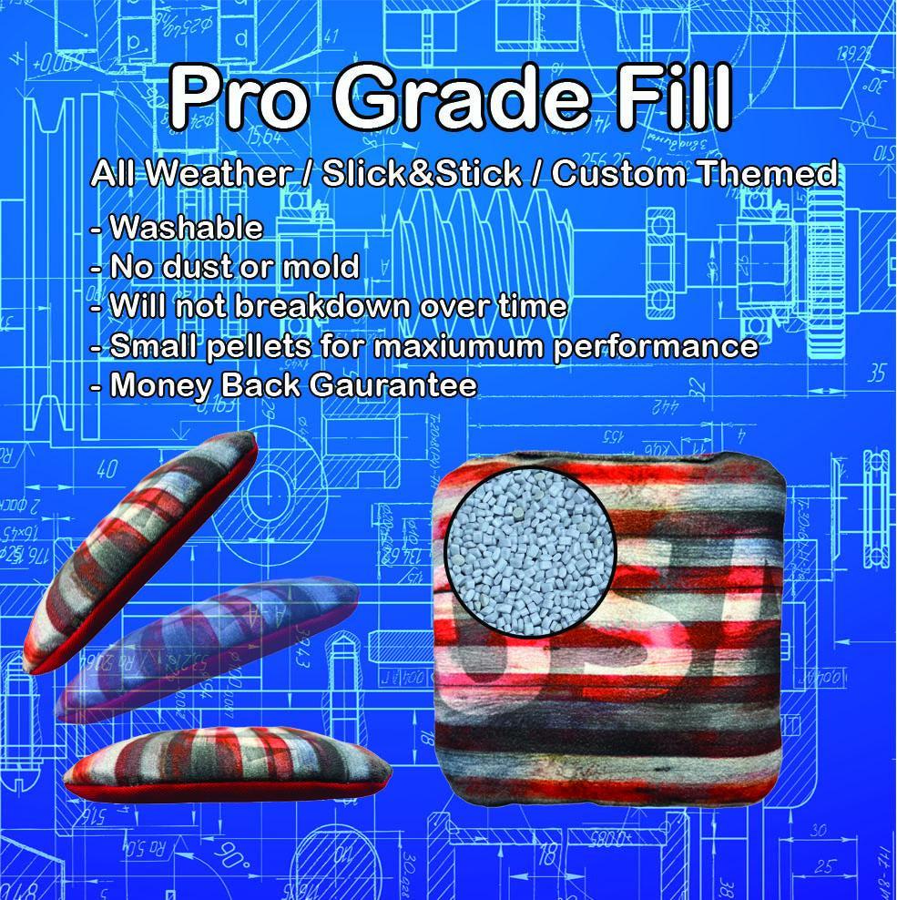 Brown and Blue Striped Cornhole Boards