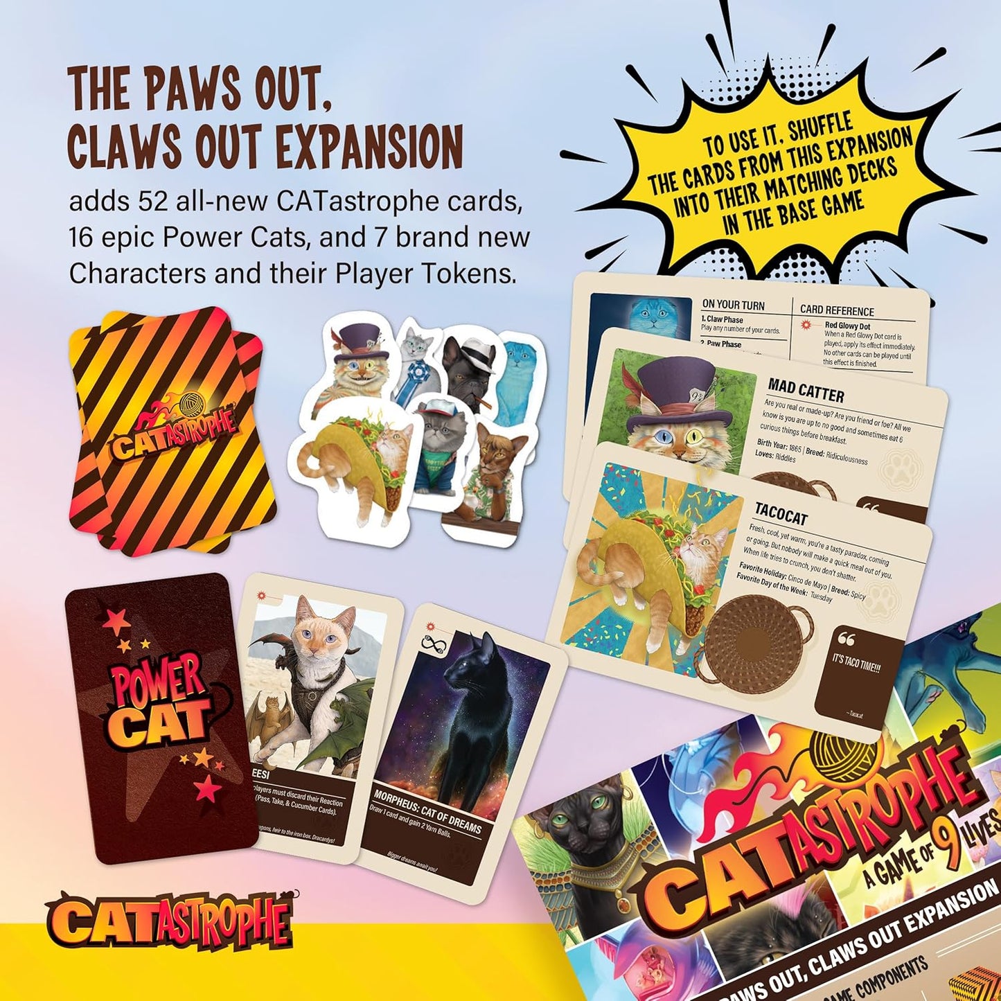 CATastrophe: A Game of 9 Lives with Paws Out Expansion Pack