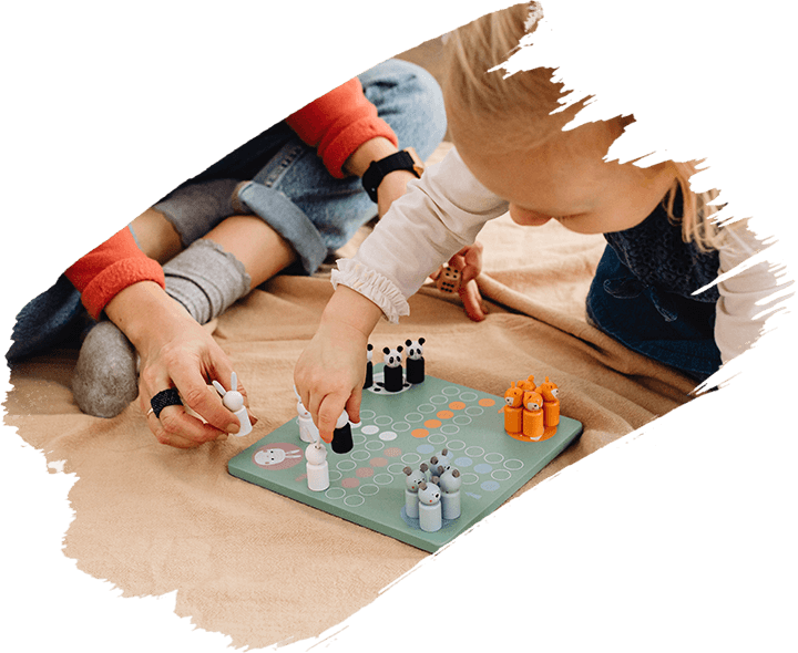 Children Playing Board Game