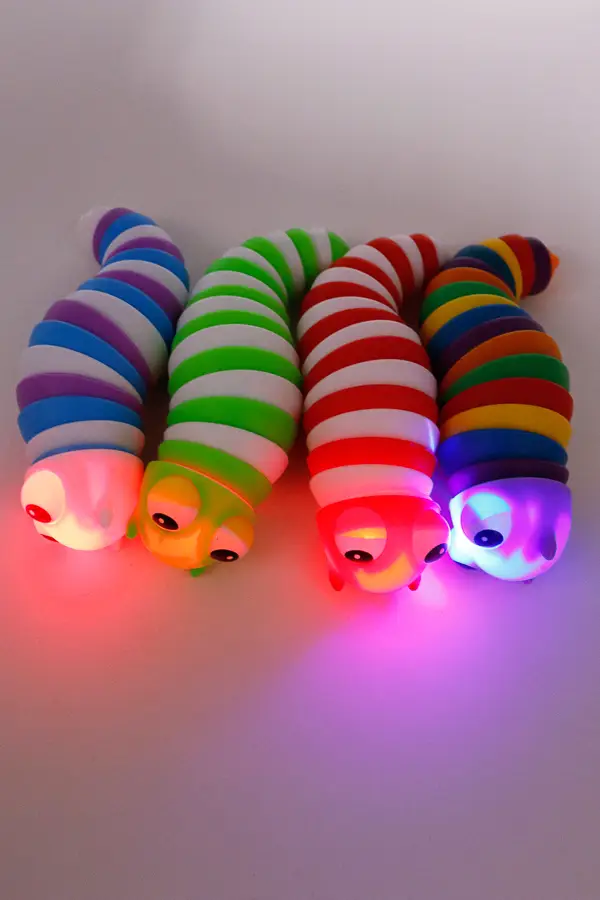 Caterpillar LED Googly Eye Articulated Flexible Fidget Toy