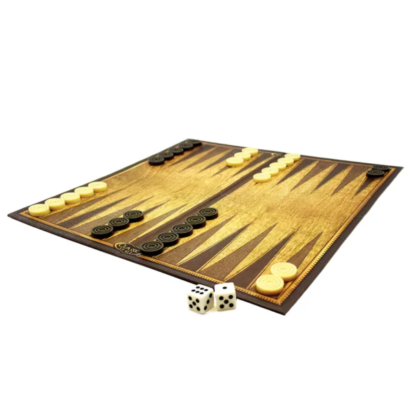 Classic Backgammon Game Board Set in Color