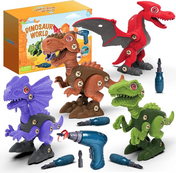 Fun Little Toys 4-pack Dinosaur Take Apart Toy