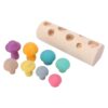 Mushroom Sorting Toy Wooden Montessori Colorful - Image 2