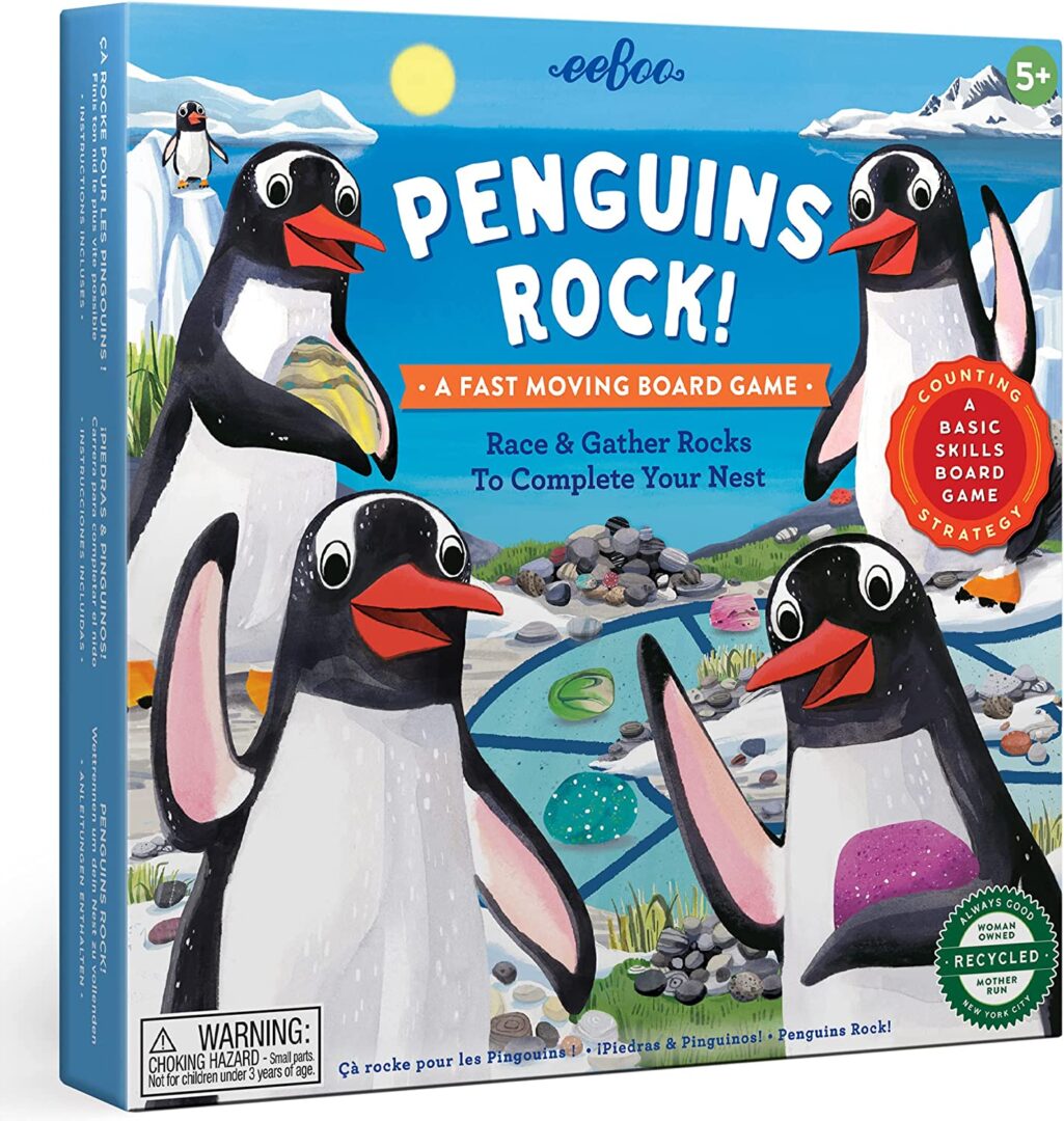 eeBoo Penguins Rock Board Game